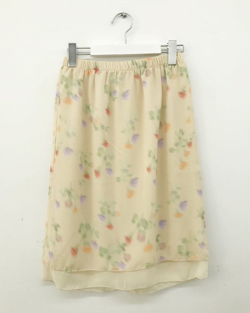 Floral Blur Skirt (3color)