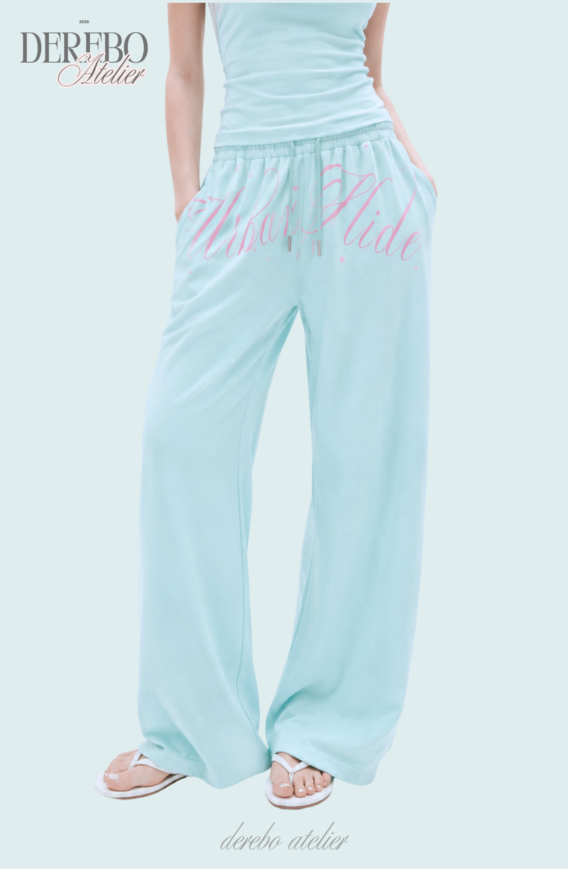 Taylor Mint Lettering Casual Wide Pants (TOP)