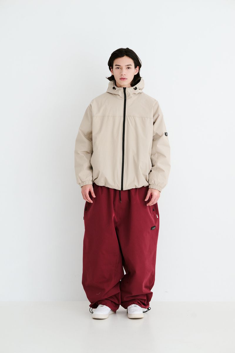 BSRABBIT（ビエスラビット）の「LOGO COTTON SUPER WIDE VENTILATION PANTS BURGUNDY（Pants）」