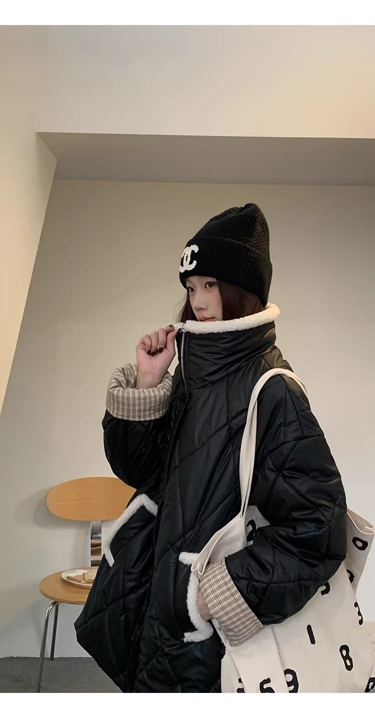 Highland Black Quilting Half Coat Jacket