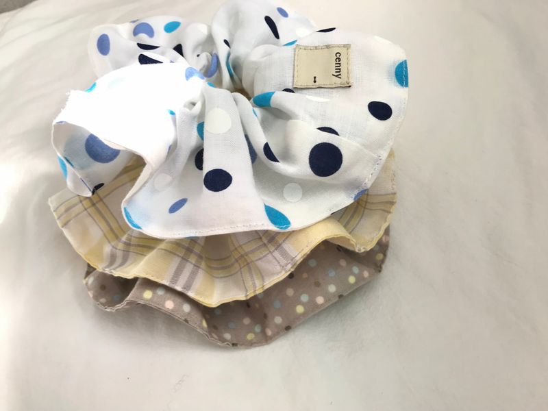 Vintage Hair Ruffle - Blueberry sorbet
