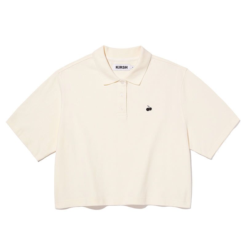 MONO CHERRY CROP PIQUE [IVORY]