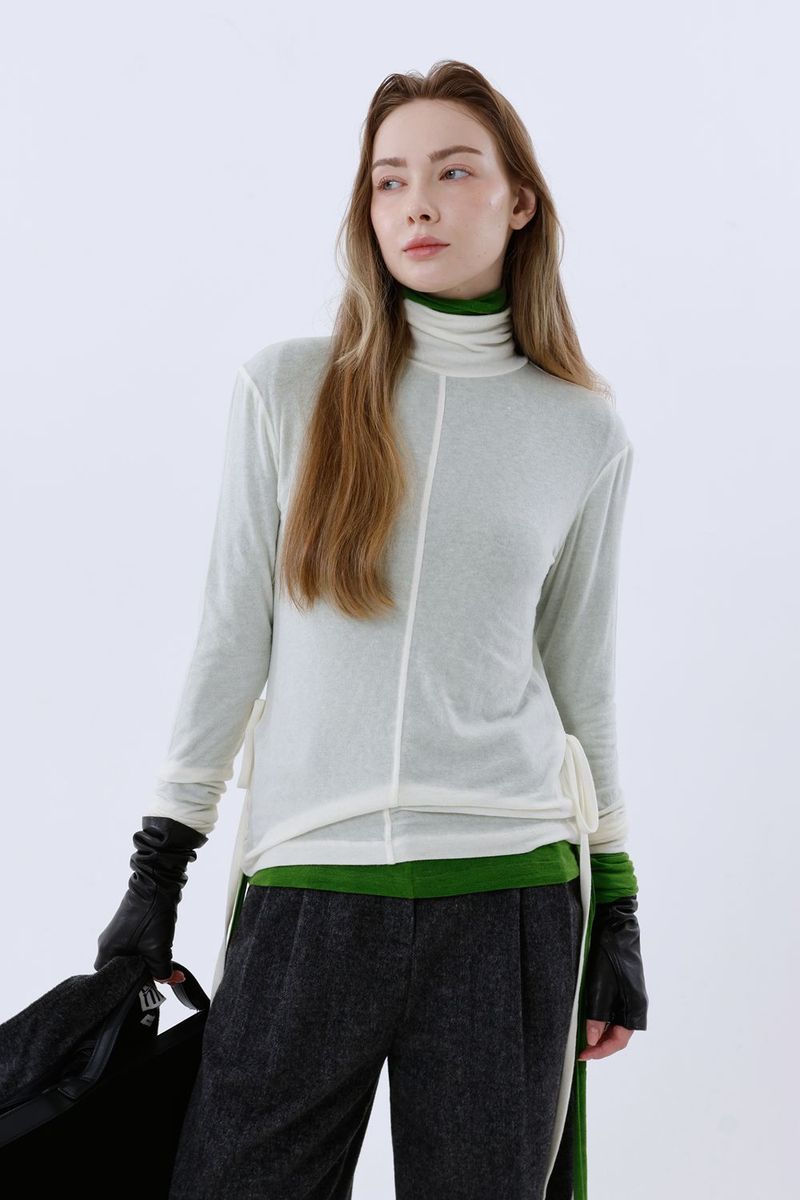 WOOL SPAN TURTLENECK T-SHIRT_IVORY
