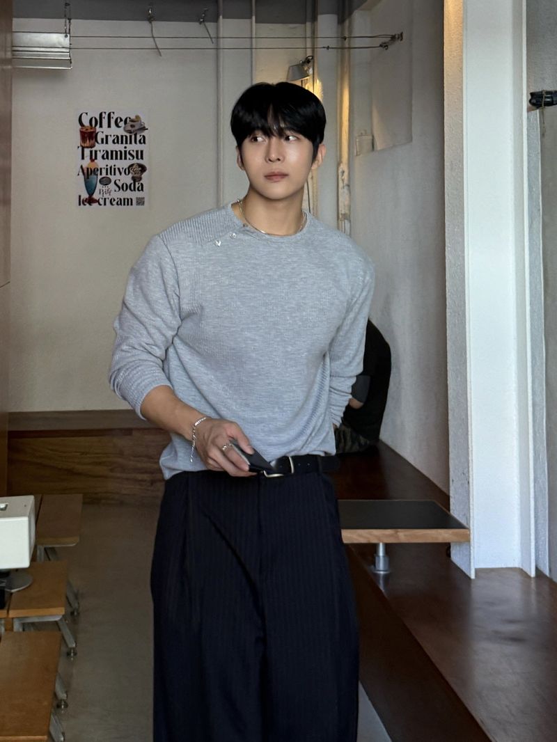 Dart pin stripe slacks