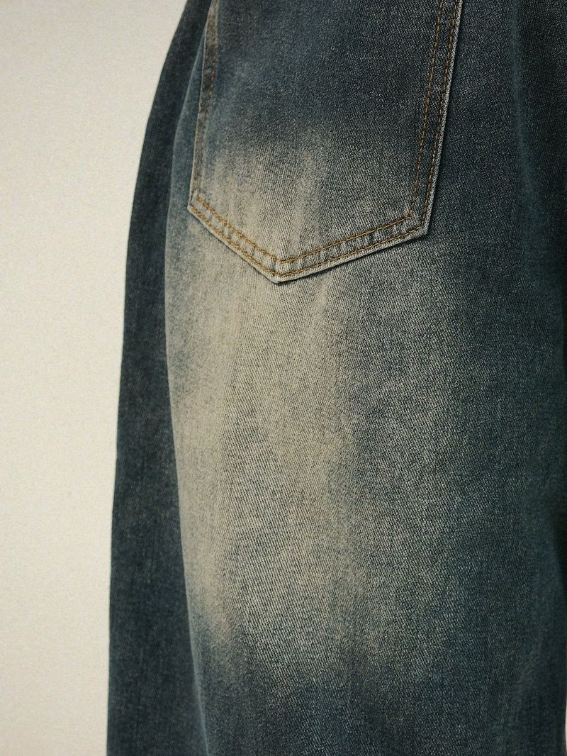 NU Wide Washing Denim Pants
