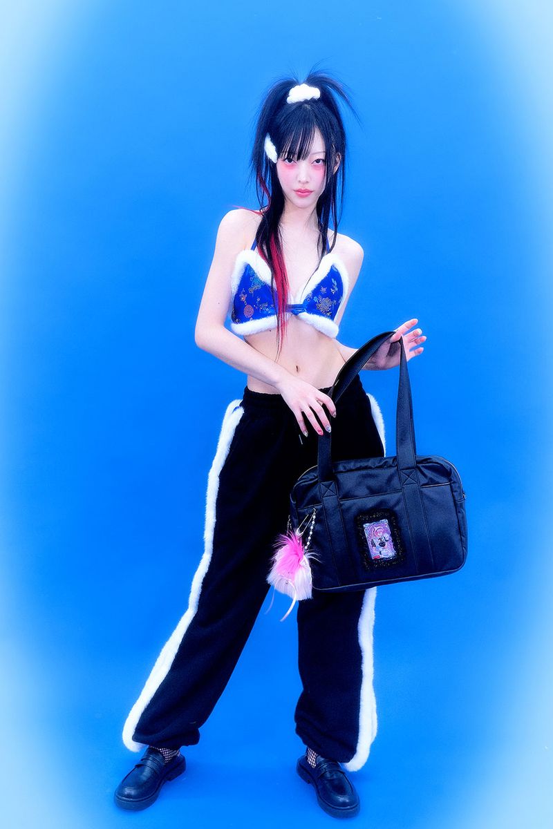 Fur Bra Top (Blue)