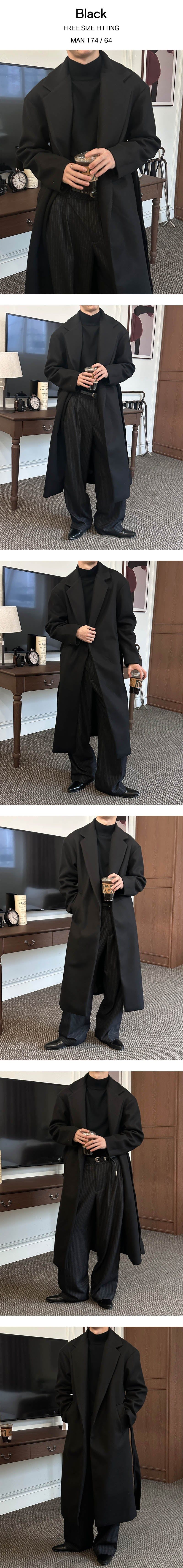 [F/W] Basic robe long coat(2color)
