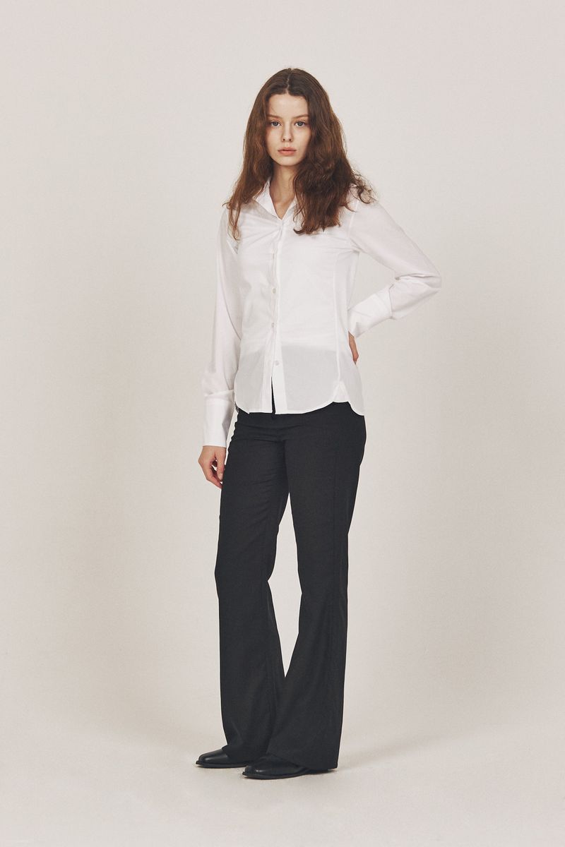 Wool Flare-cut Pants