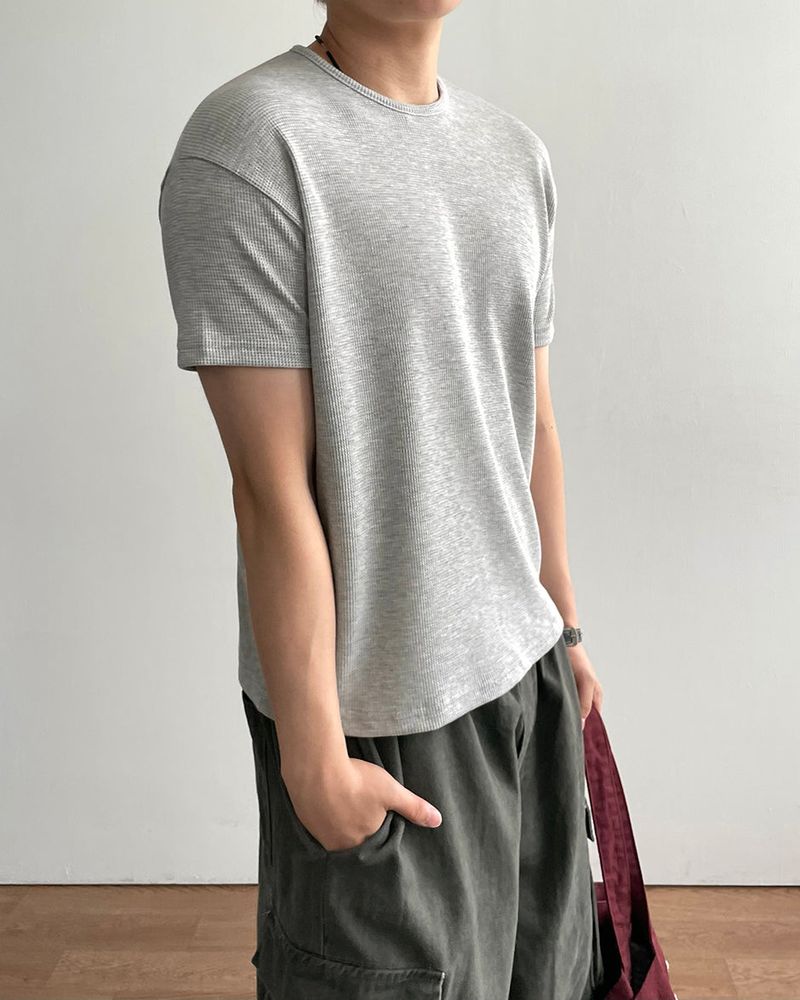 Core Cropped Waffle Short Sleeve T