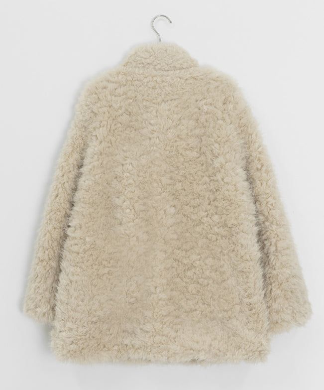 Bihin Collar Half Fur Jacket