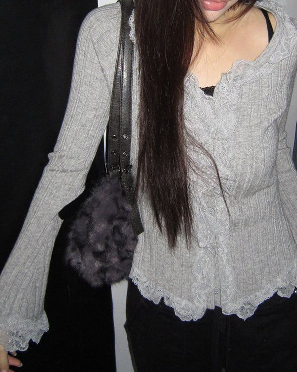 Hoin Leopard Fur Shoulder Bag