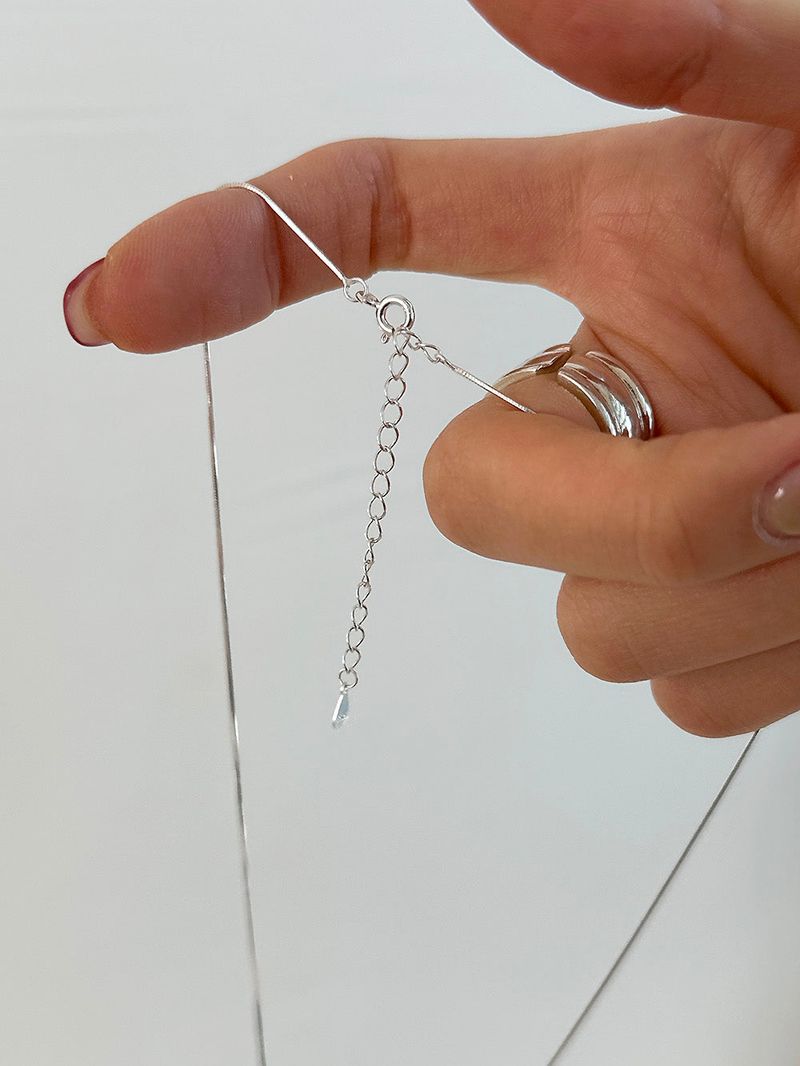 [925silver] Twisted donut necklace