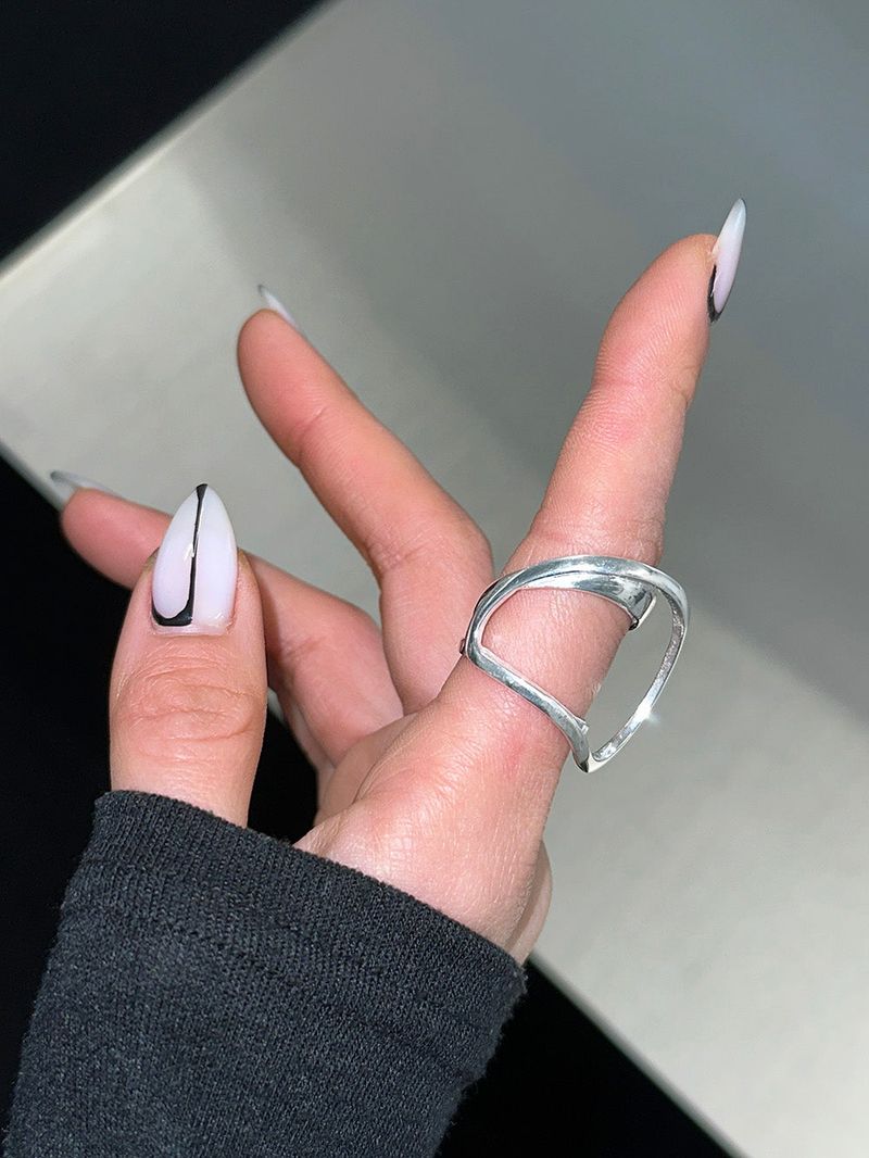 [925silver] Out frame ring