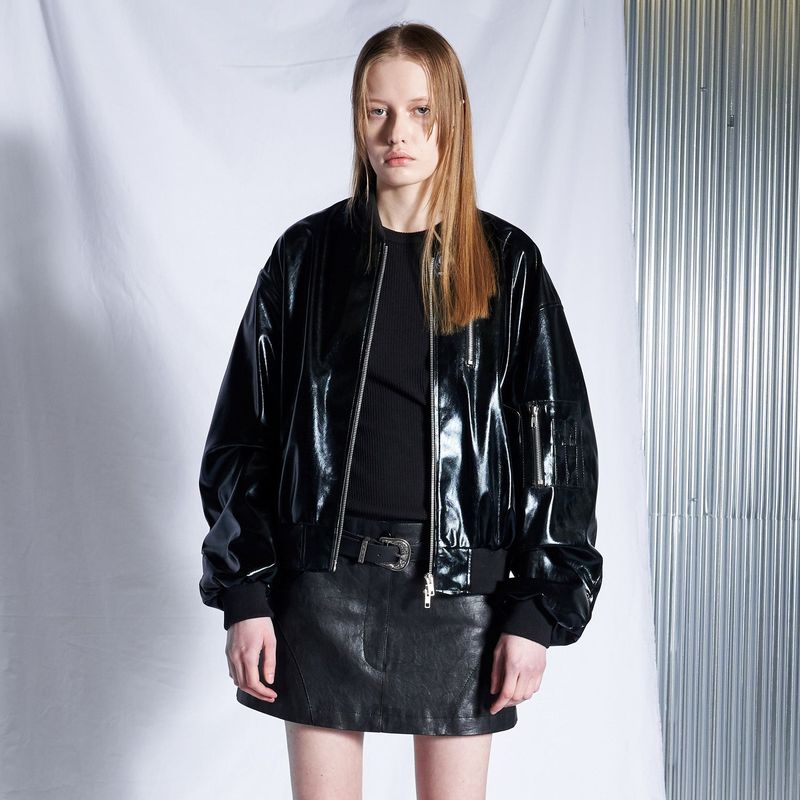 SPERONE(スペロネ)の「Shine Enamel MA-1 (Black)(Jackets/Outerwear)」