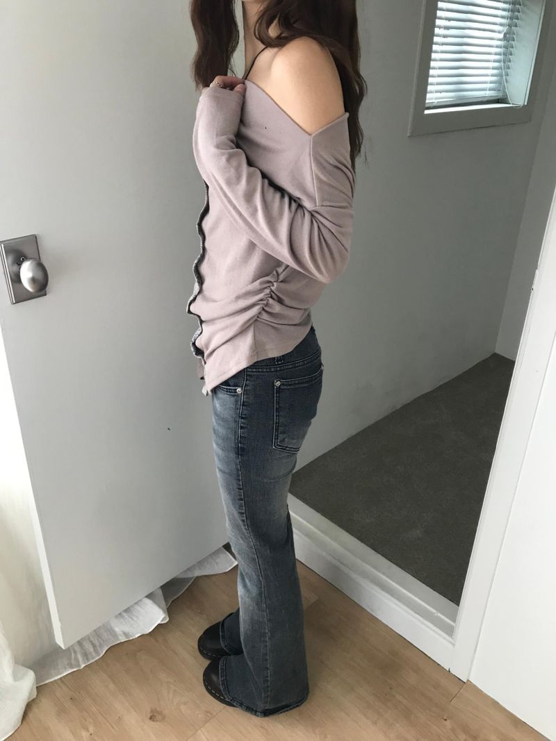 vintage flower shirring cardigan