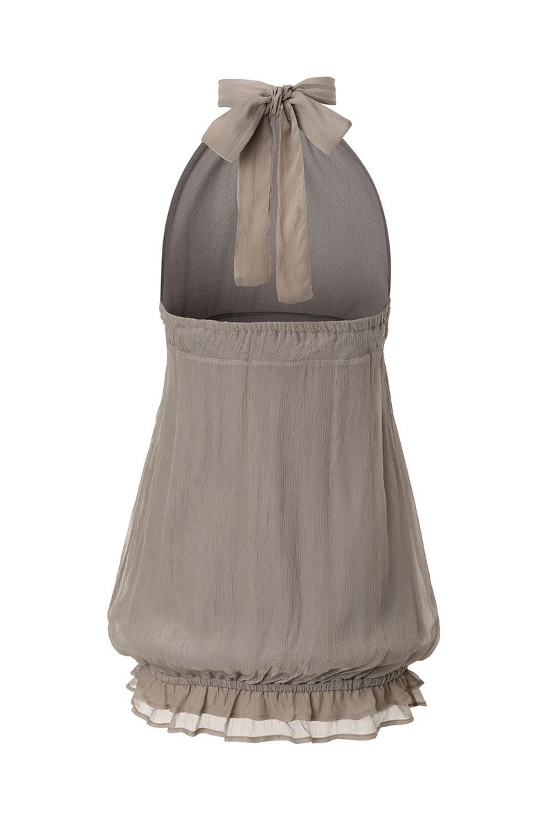 Sheer halter dress