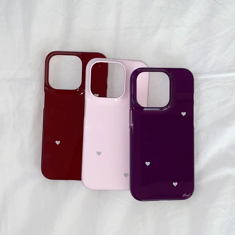 [MADE] STARRY HEART PHONE CASE PINK (glossy hard)