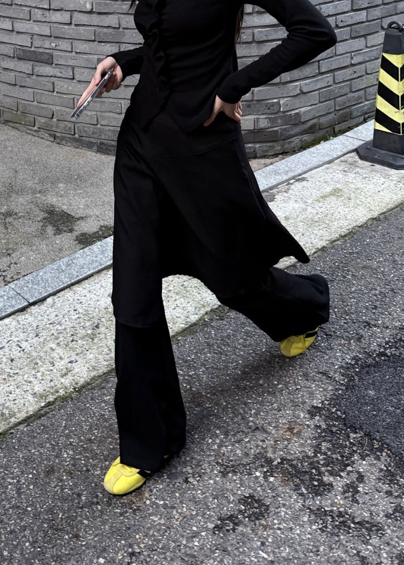  RIB BOOTCUT SWEAT PANTS