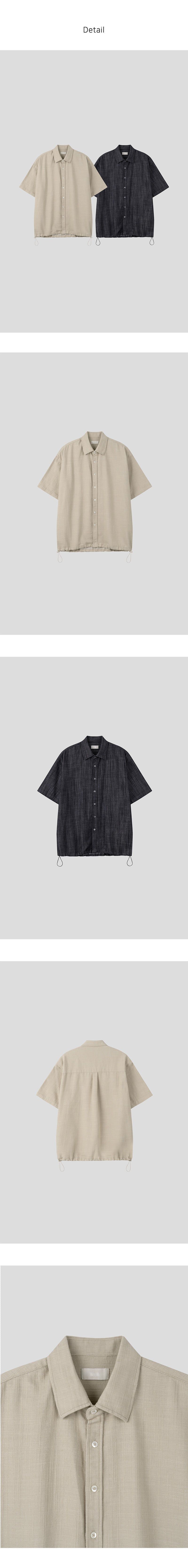 [SET UP] Premium linen string denim shirts (2color)