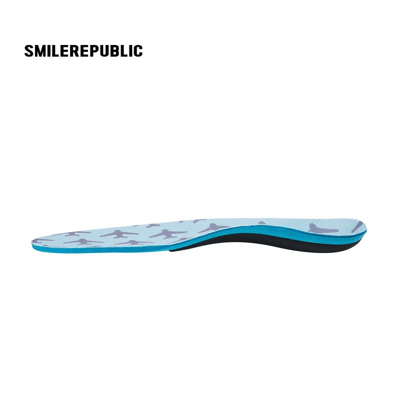 SMILEREPUBLIC Blue Arch Support Insoles with EVA Cushioning and TPU Support, Breathable Comfort Inserts for Sneakers