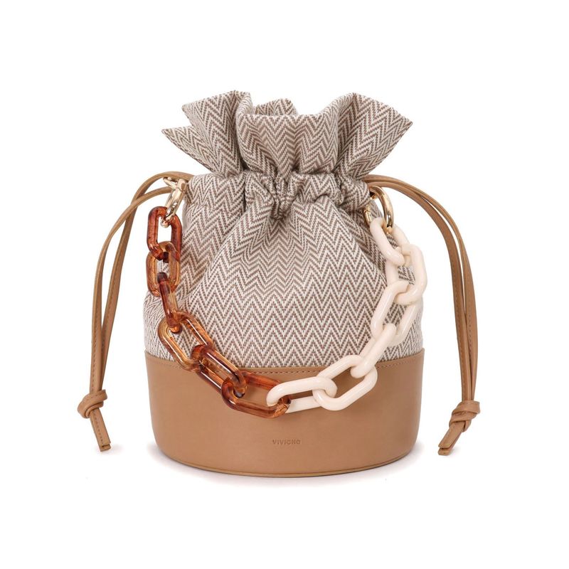 VIVICHO(ビビチョ)の「VIVICHO CANDY BAG HERRINGBONE CAMEL(Bags)」