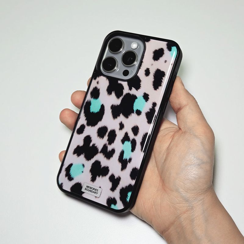 Soft Pop Leopard Phone Case Pale Blush (BK_Epoxy)