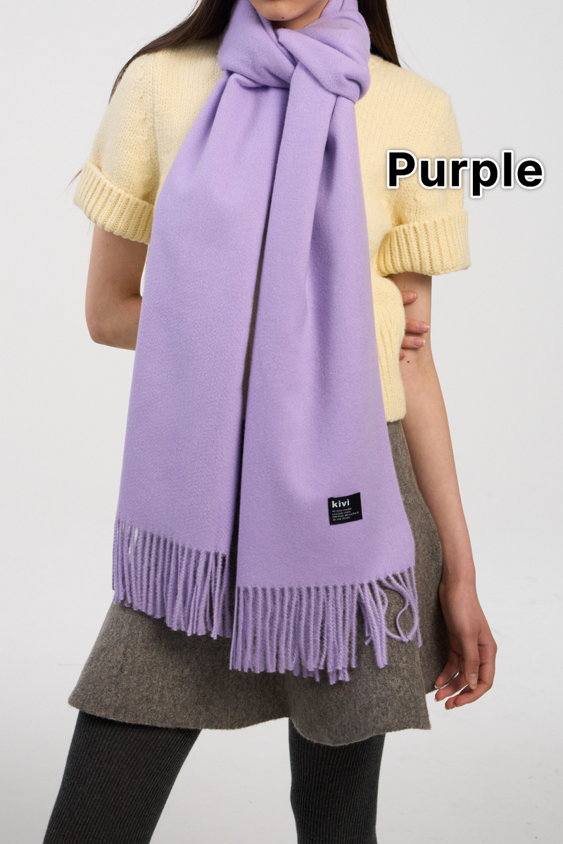 plain knit muffler scarf (12COLOR)