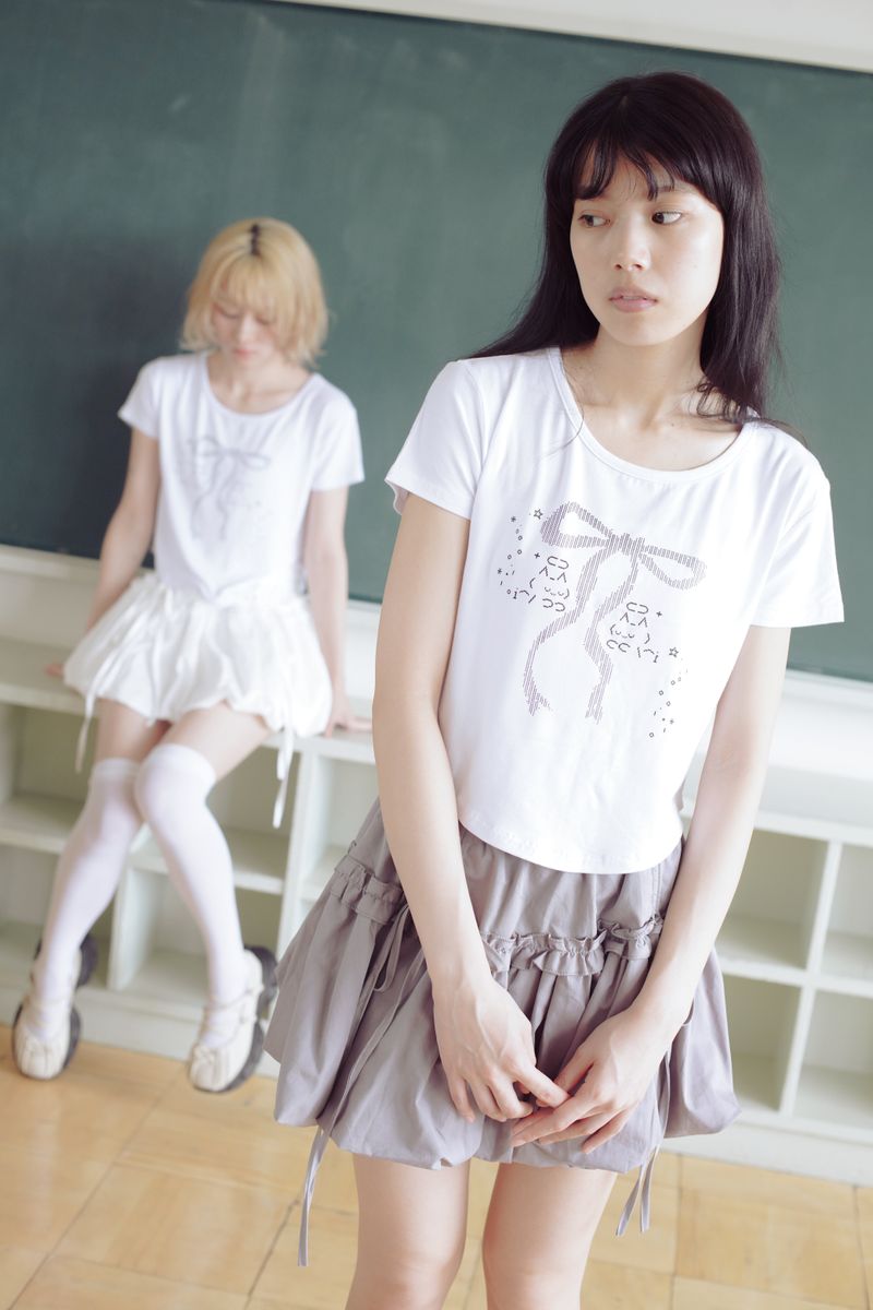 frill balloon skirt(grey)