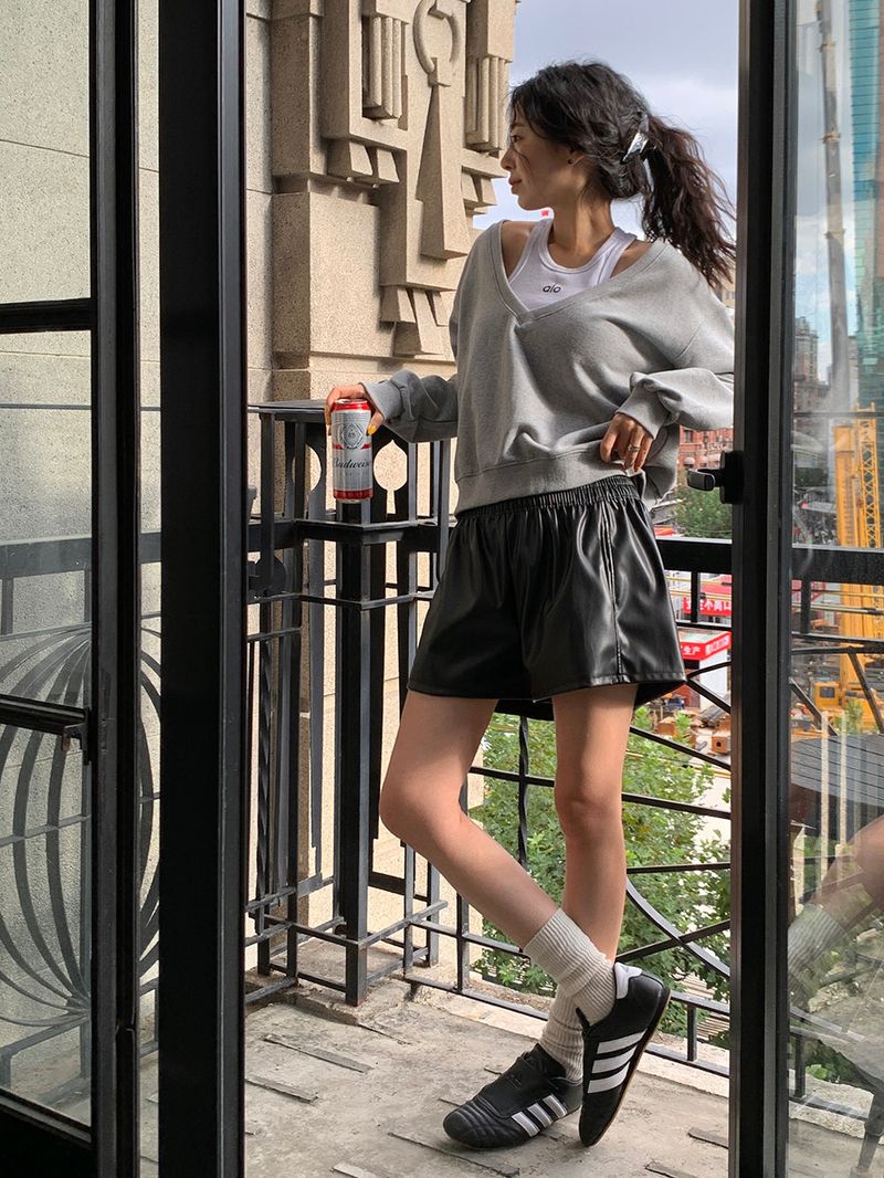 [MADE] Le Elle Leather Shorts