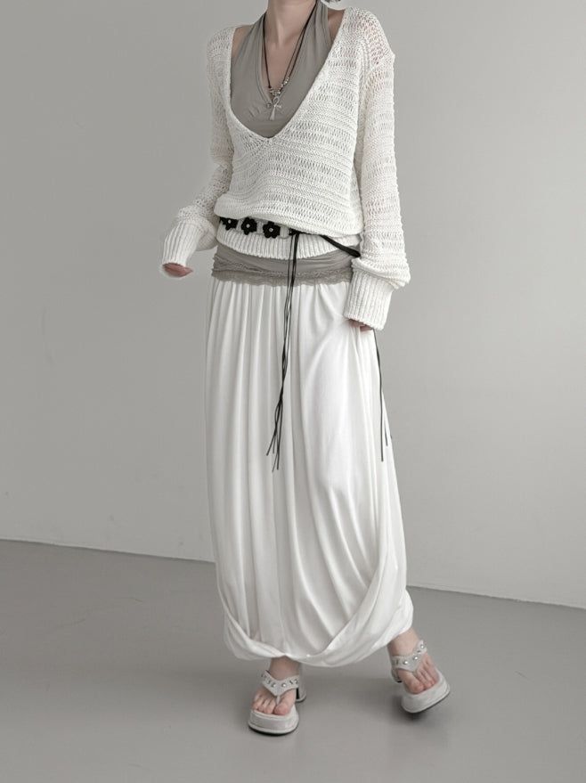 Flobe Deep V-Neck Net Knit