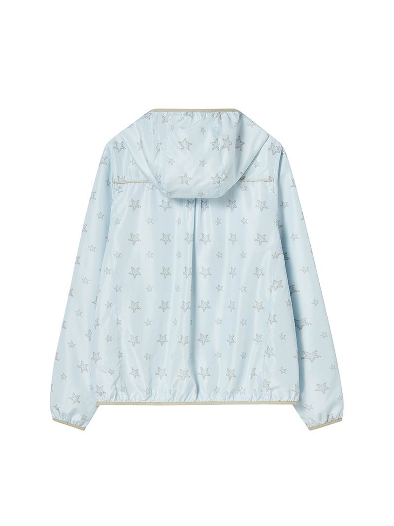 SHIRRING WINDBREAKER LIGHT BLUE