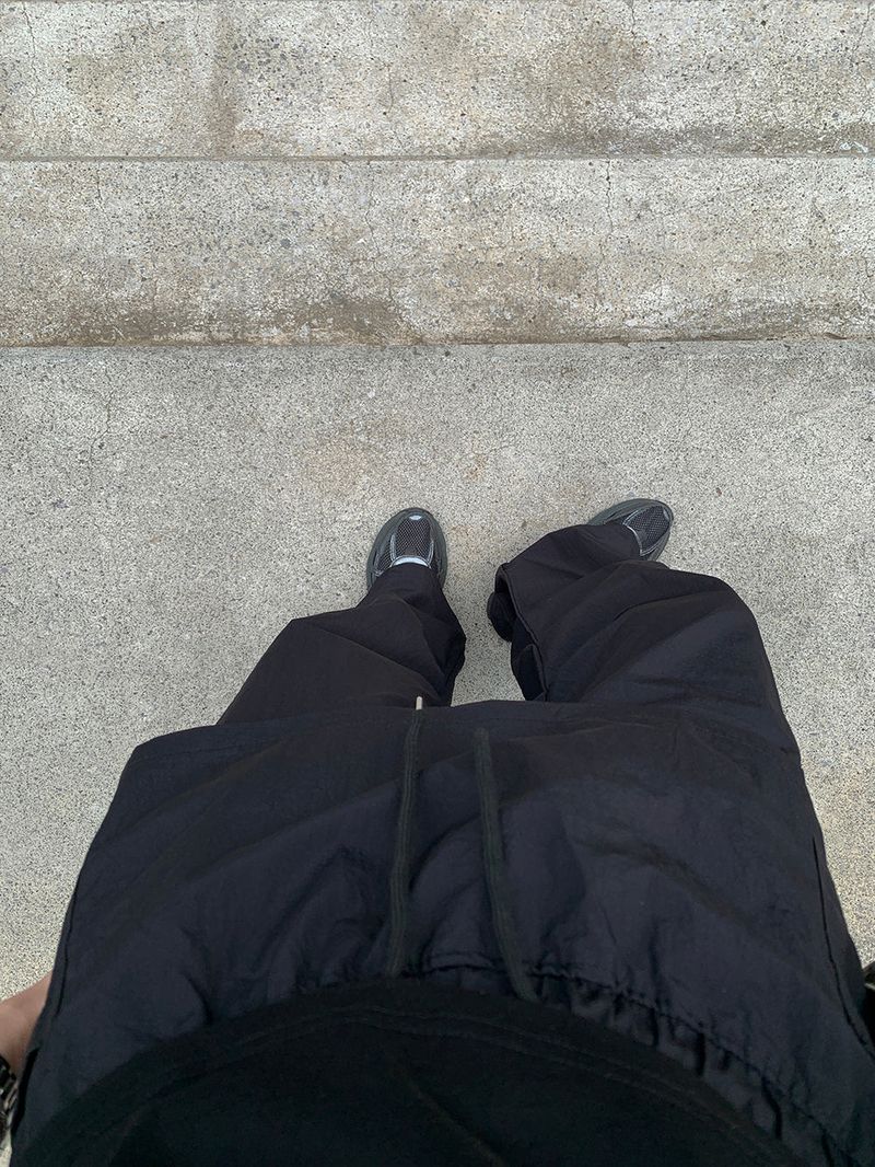 [MADE] Kaen Nylon Layered Skirt Banding Pants