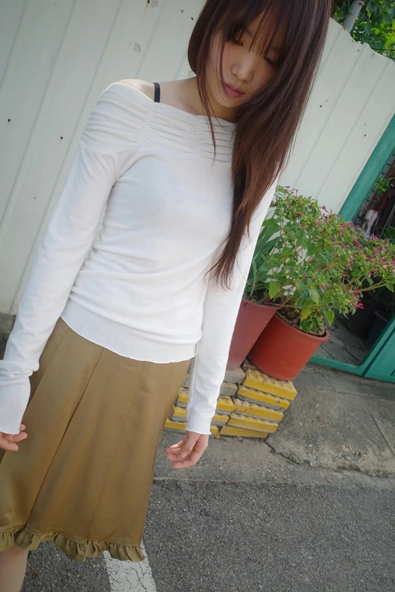 satin frill skirt (2c)