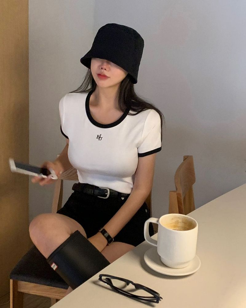 [BELLIDE MADE] SPAN COLORING RINGER T-SHIRT