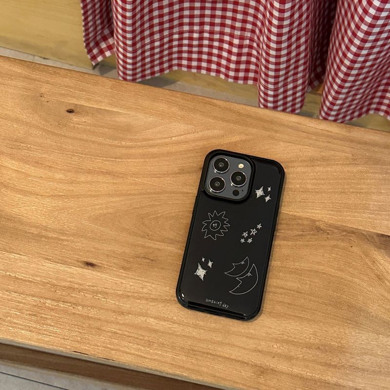 [made] sun, moon, star black ver. (epoxy bumper case)