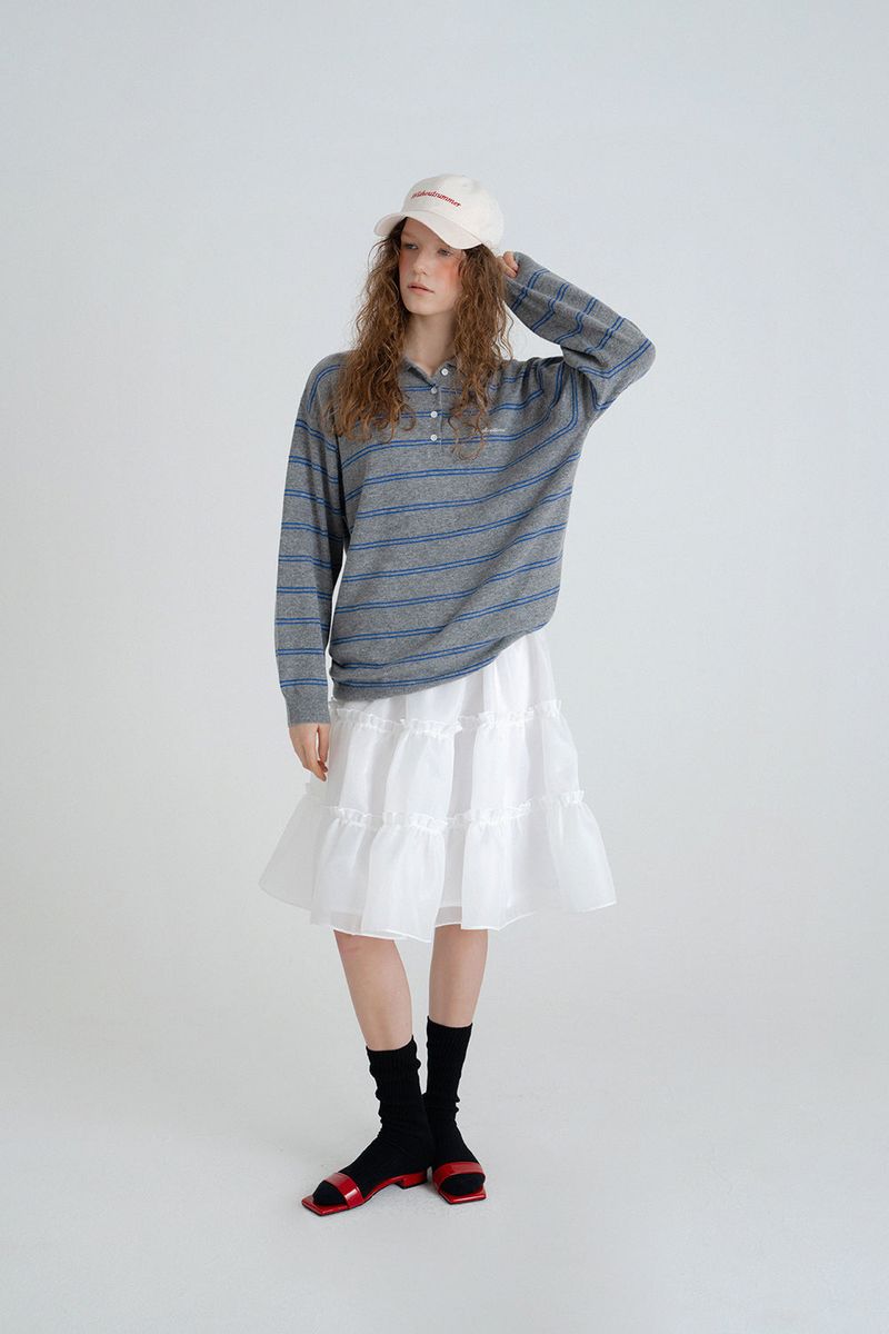 Cozit stripe knit_gray
