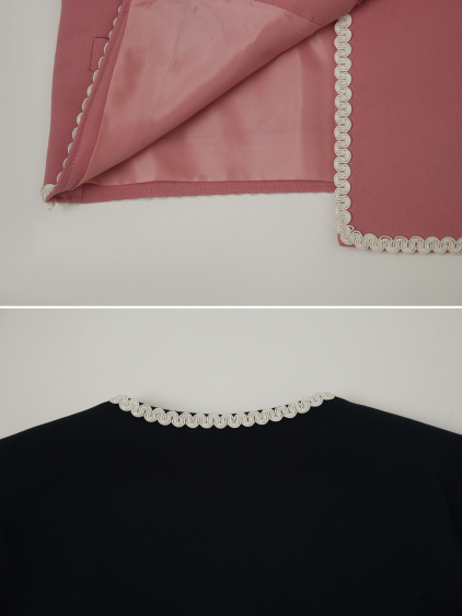 [SHOPPERMADE] Wave Line Double Button Jacket (3color)