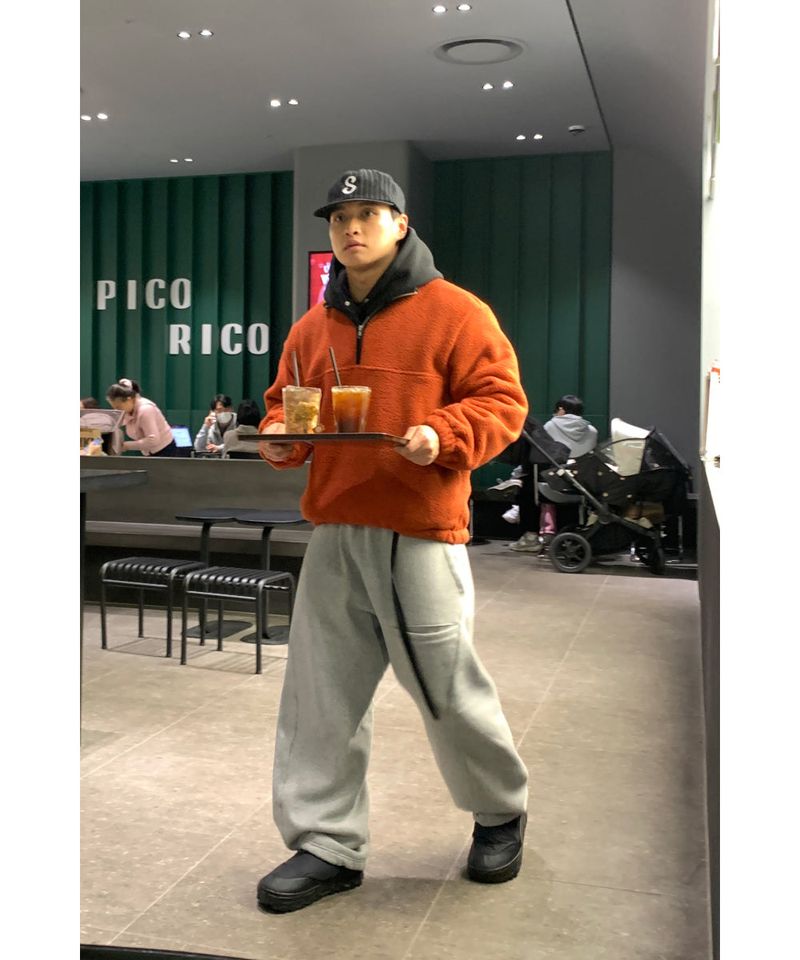 [Sweat ver.] Belt curve pants