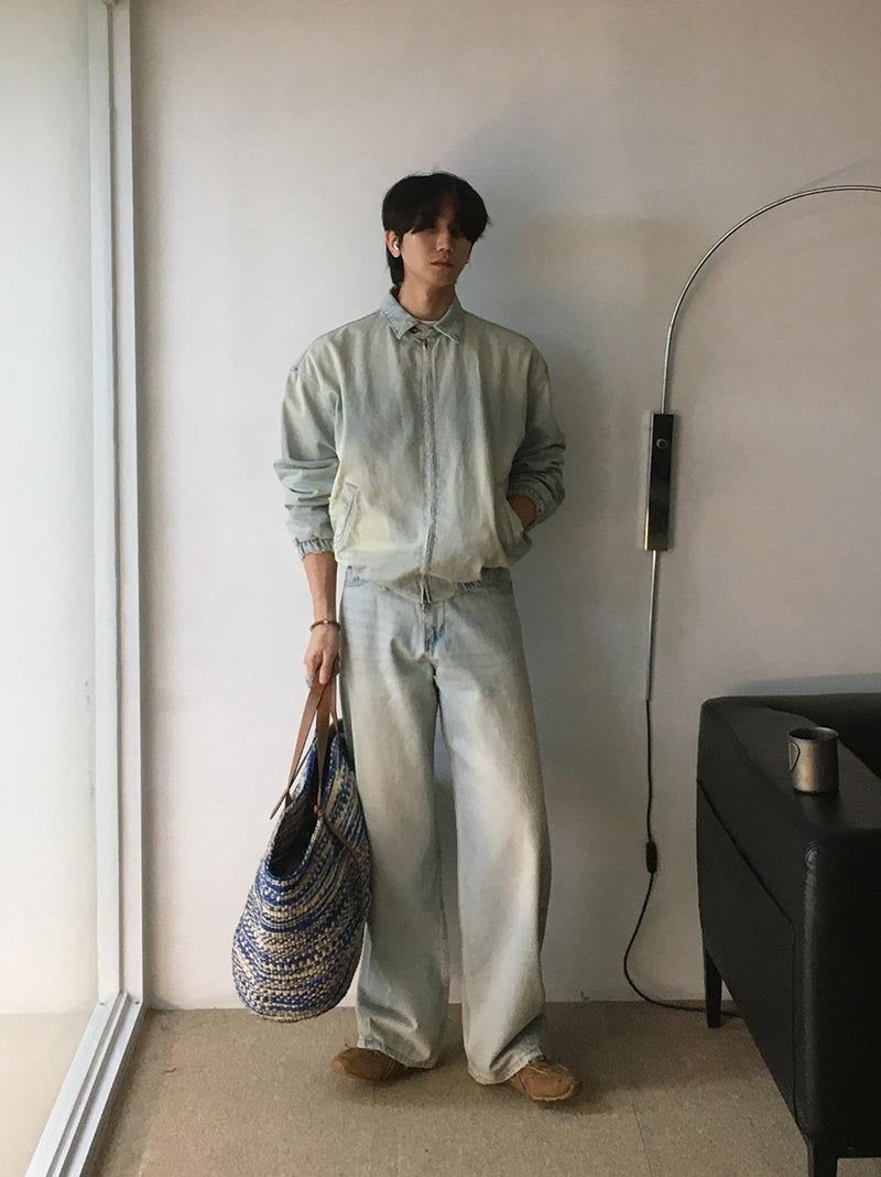 ASCLO（エジュクロ）の「[A-P0092] インカラーデニムパンツ (2色)（Pants）」