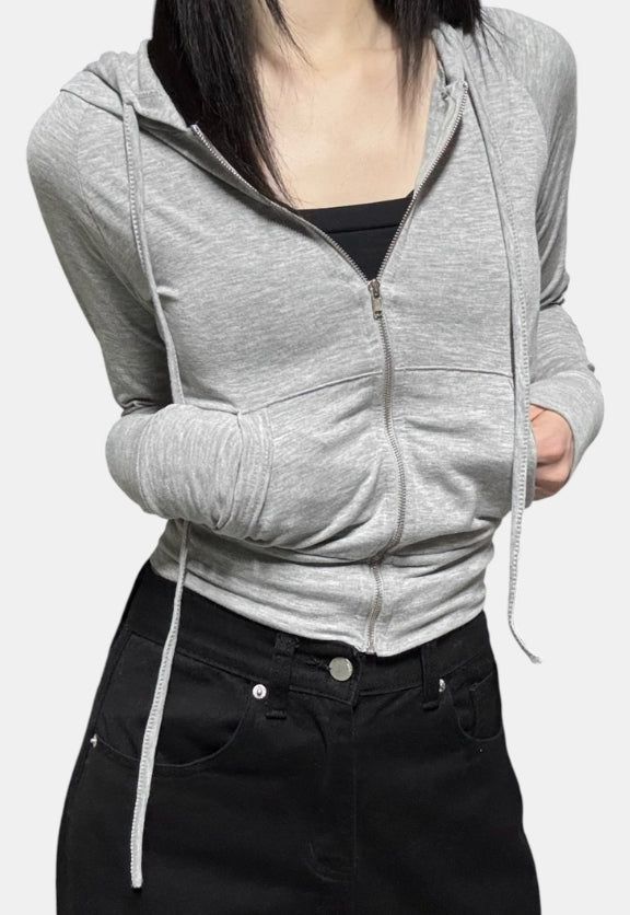 Culotte hood zip-up
