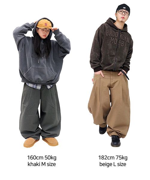 Wide Pleated Balloon Pants