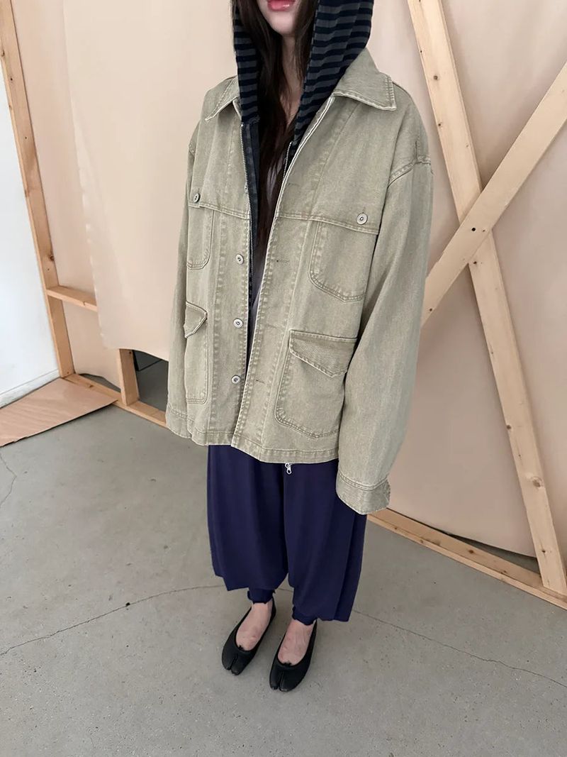 vintage washing work jacket