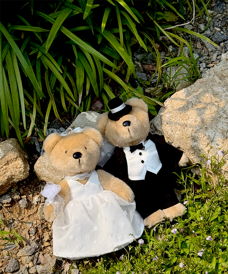 Wedding Couple Keyring Set [BROWN]