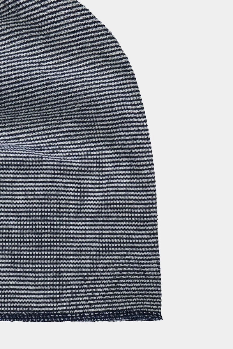 Bas Stripe Waffled Beanie