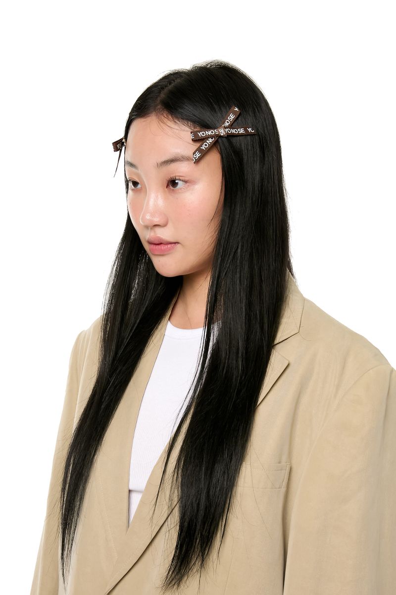 YONOSE RIBBON PIN / BROWN