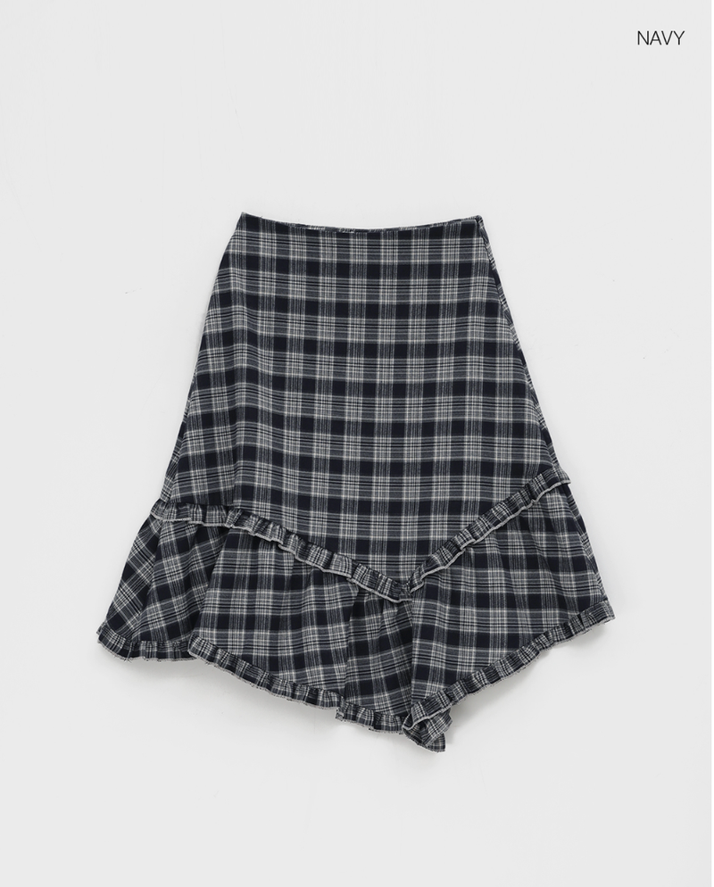 [MADE] Levein Checkered Cancan Midi Skirt