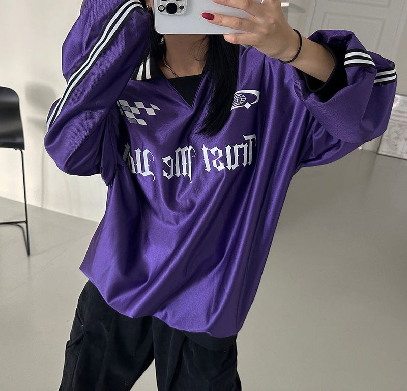 [UNISEX] Track collar biker sweatshirt