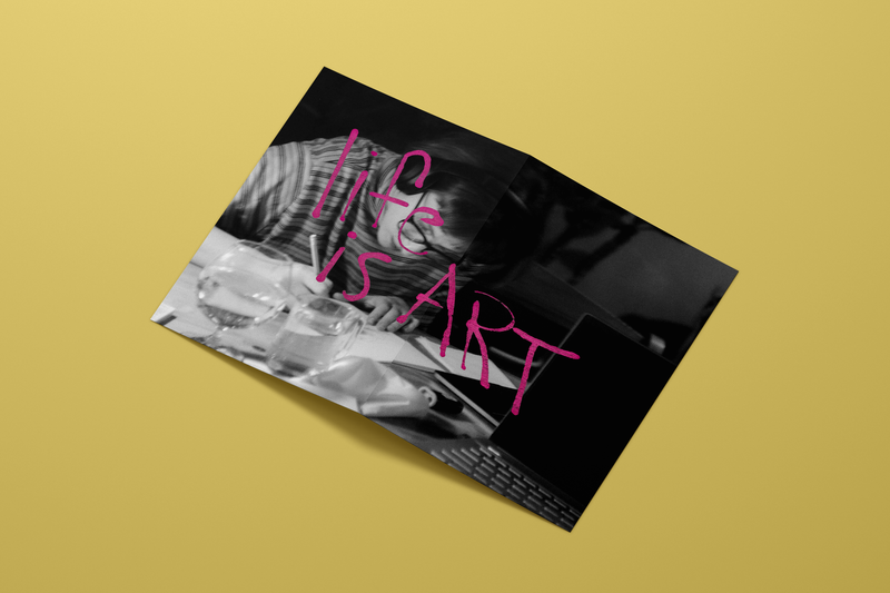 whitepaper（ホワイトペーパー）の「 A6ノート - LIFE IS ART （ステッチ製本）（スマホグッズ/小物）」