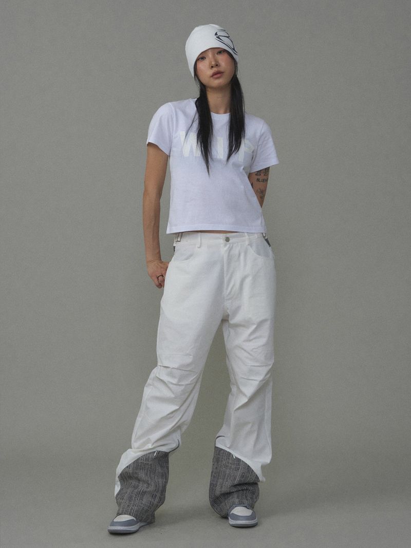 ESSENTIAL 01 PINTUCK PANTS WHITE