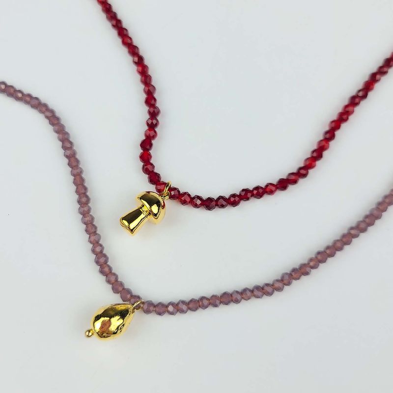 Mushroom and fruit necklace